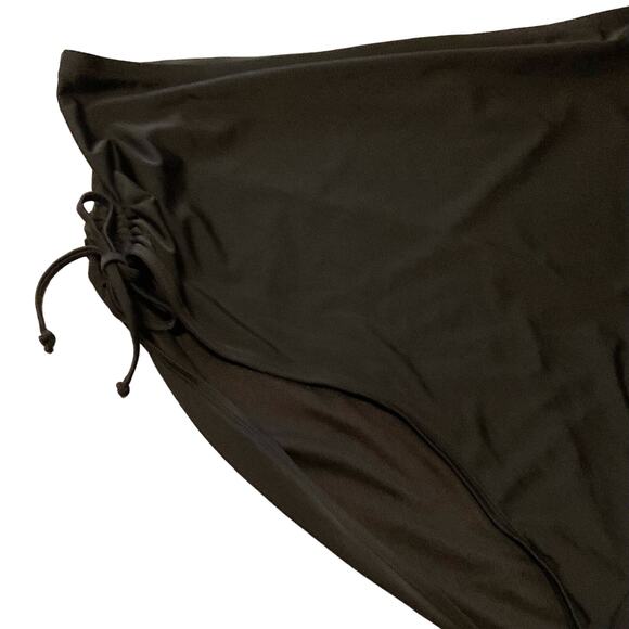 Terra & Sky Black High Waist Bikini Bottom 5X (32W-34W) Drawstring Tie Sides - Picture 4 of 14
